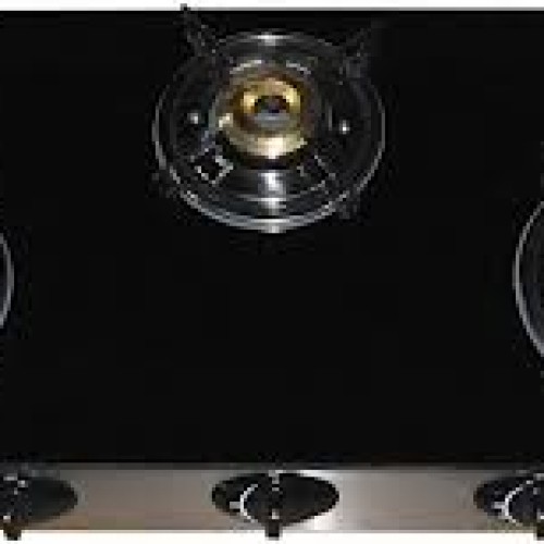 Kaveri three burner glass series, l.p.gas stoves